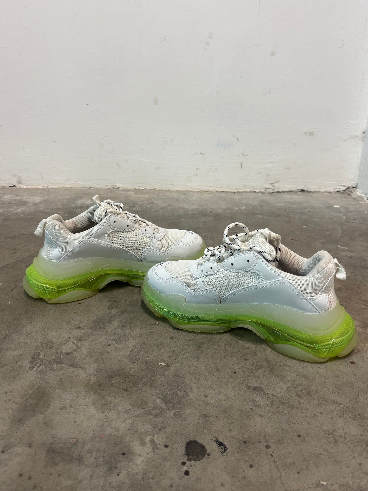 Balenciaga Triple S White-Green Clearsole (41)