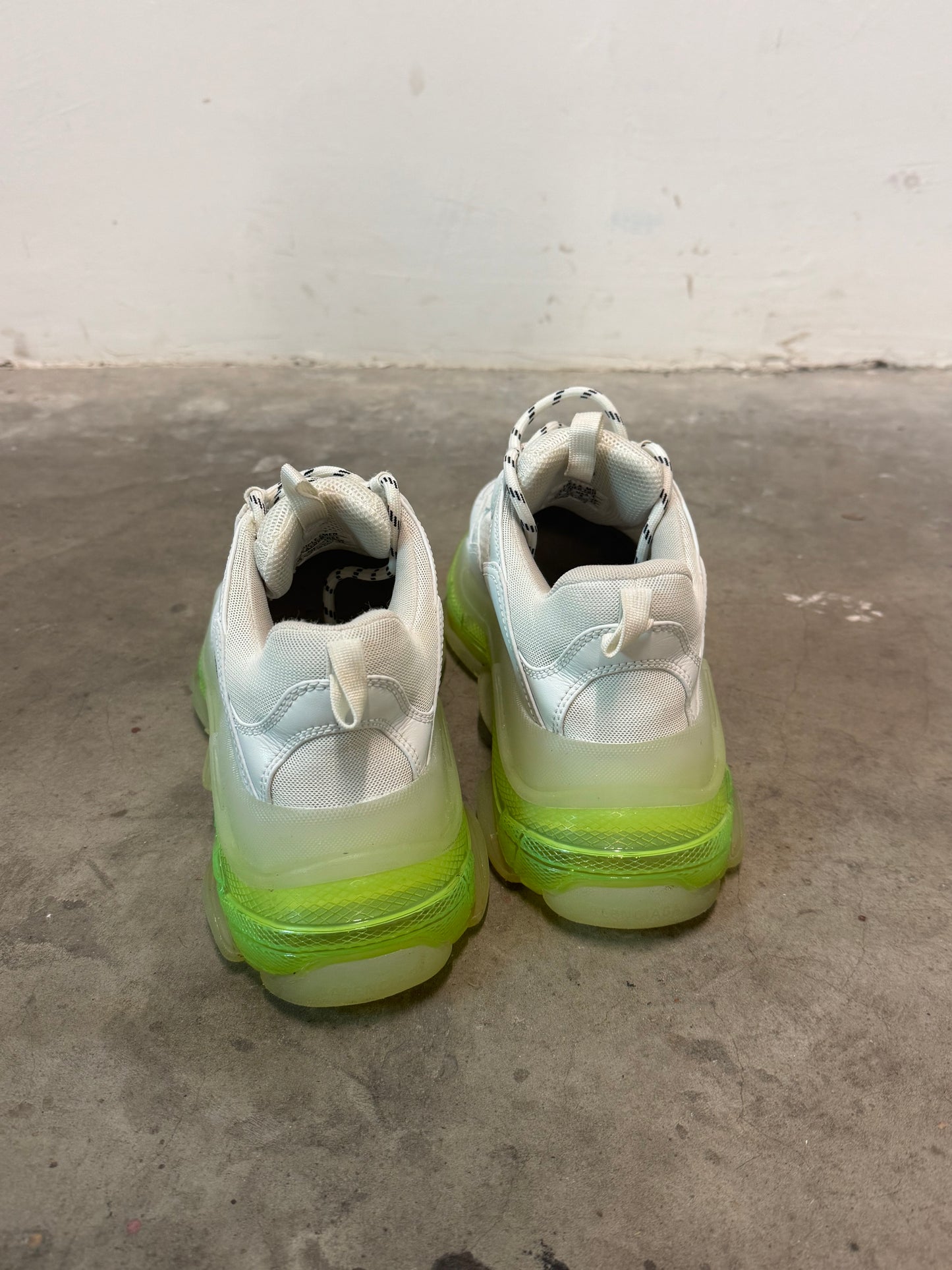 Balenciaga Triple S White-Green Clearsole (41)