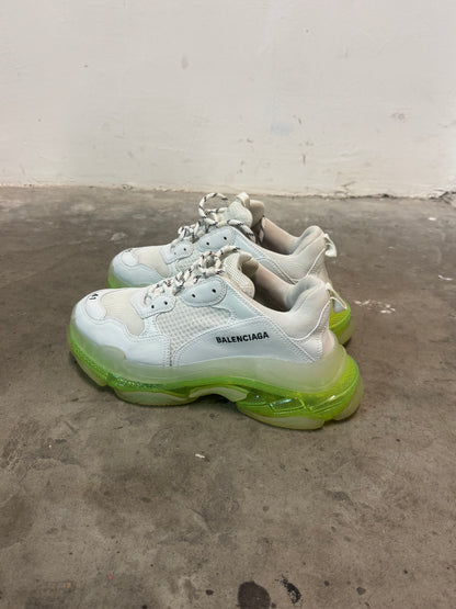 Balenciaga Triple S White-Green Clearsole (41)