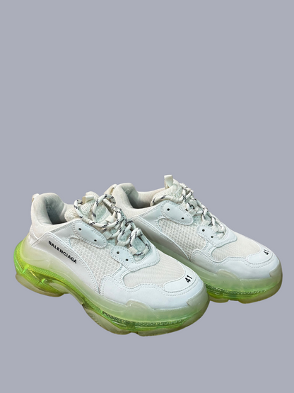 Balenciaga Triple S White-Green Clearsole (41)